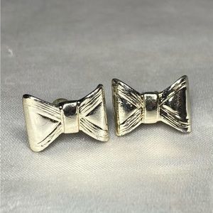Sterling Silver Earrings Bow Design